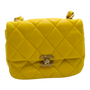 Chanel Quilted Puffer Bag with Tonal Chain, Yellow