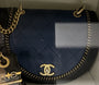 Chanel Flap Calfskin Two Toned Blue