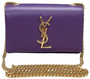 Saint Laurent Kate Purple Leather Crossbody