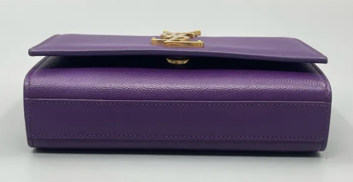 Saint Laurent Kate Purple Leather Crossbody