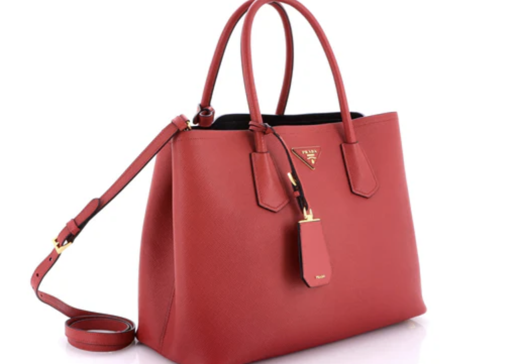 Prada Cuir Double Tote Large Red Saffiano Leather
