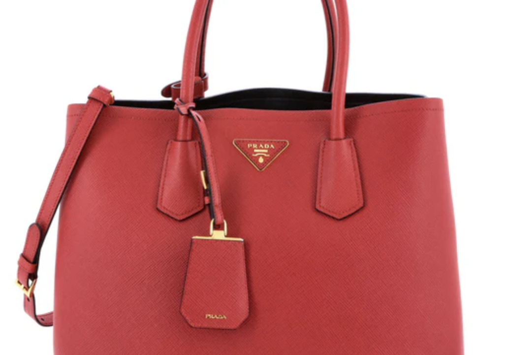 Prada Cuir Double Tote Large Red Saffiano Leather