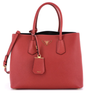 Prada Cuir Double Tote Large Red Saffiano Leather