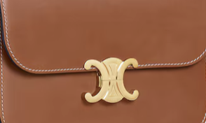 Celine Triomphe Teen Shoulder Bag Natural