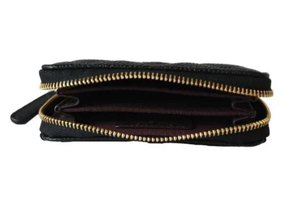 Chanel Caviar Quilted Zip Coin Purse Black Gold Hardware