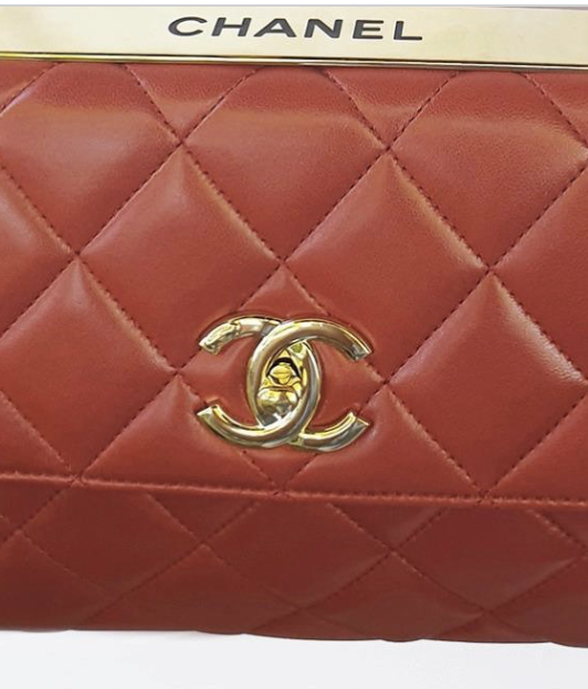 Chanel Trendy CC Flap Bag Tomato Red Lambskin