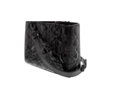 Dior Lady Dior Mini Black Bi-Leather Cannage
