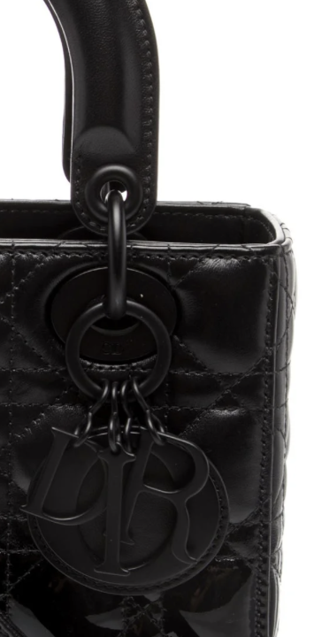 Dior Lady Dior Mini Black Bi-Leather Cannage
