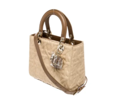 Dior Lady Dior MyABC Medium Raffia and Natural Leather
