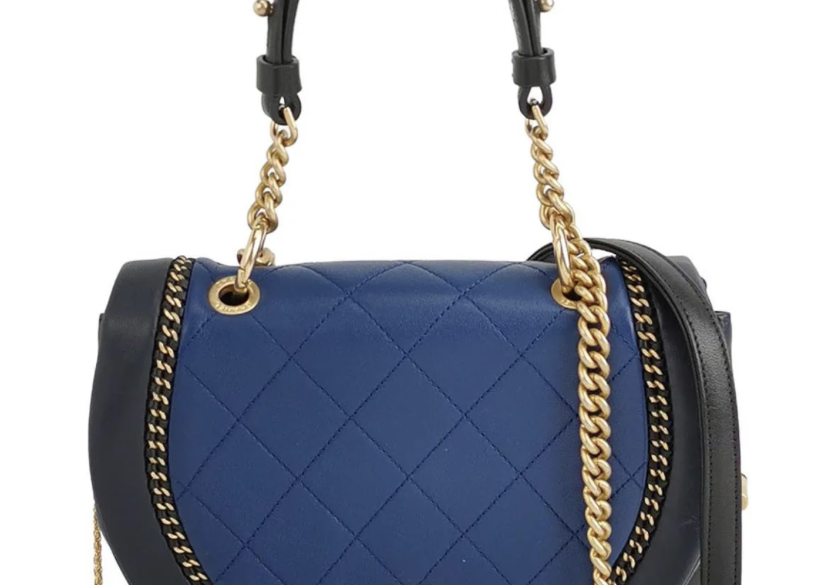 Chanel CC Two Way Shoulder Bag Blue