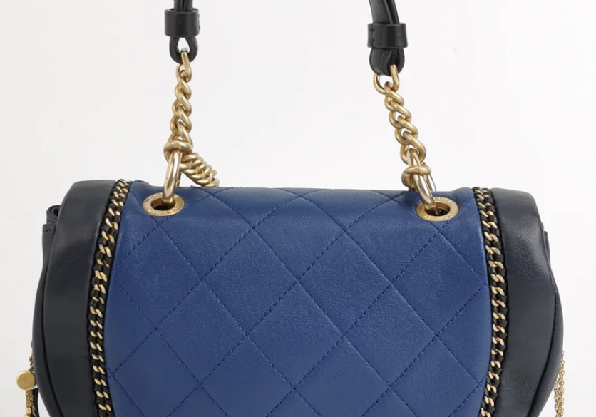Chanel CC Two Way Shoulder Bag Blue