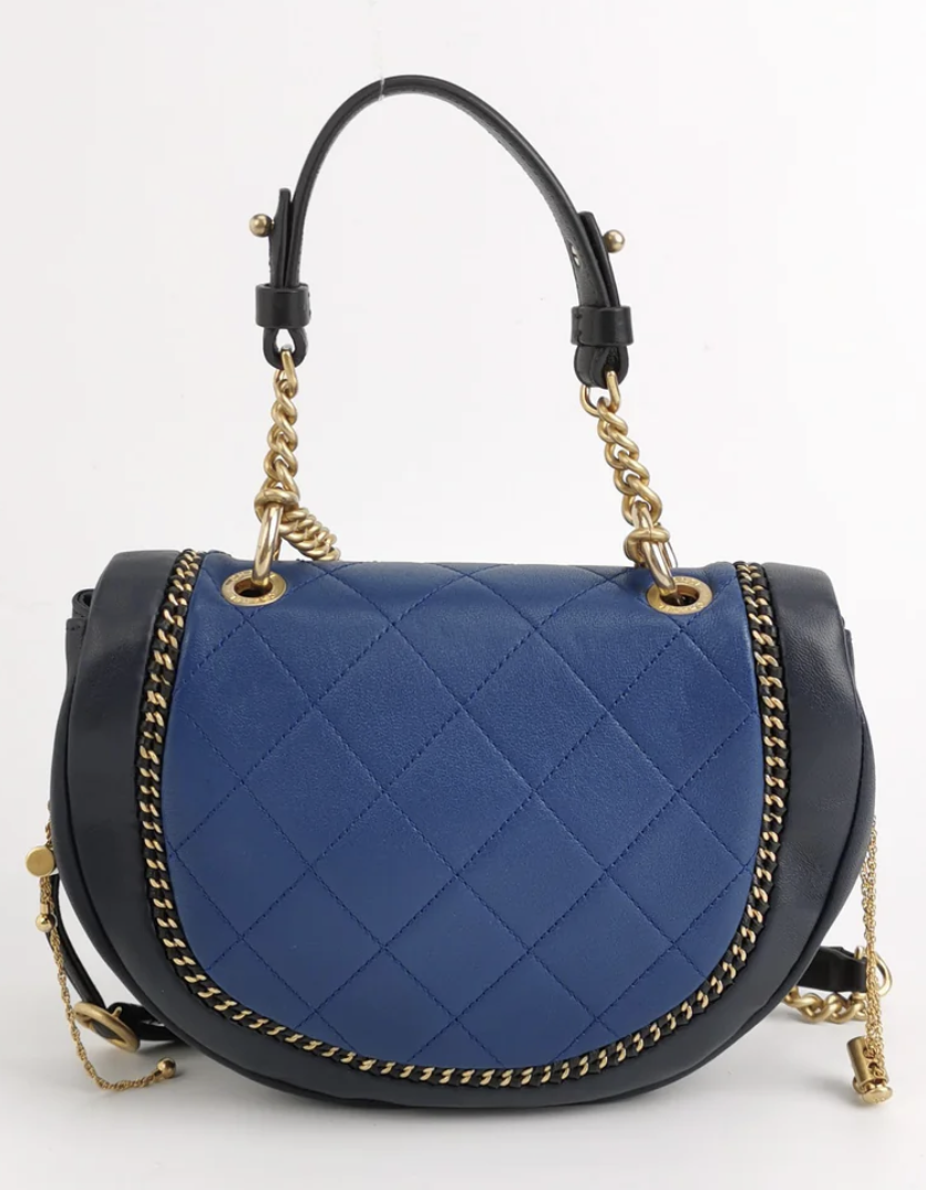 Chanel CC Two Way Shoulder Bag Blue