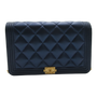 Chanel Boy Wallet On Chain Iridescent Blue Leather