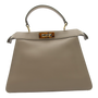 Fendi Peekaboo Medium Taupe Smooth Leather Gold Hardware