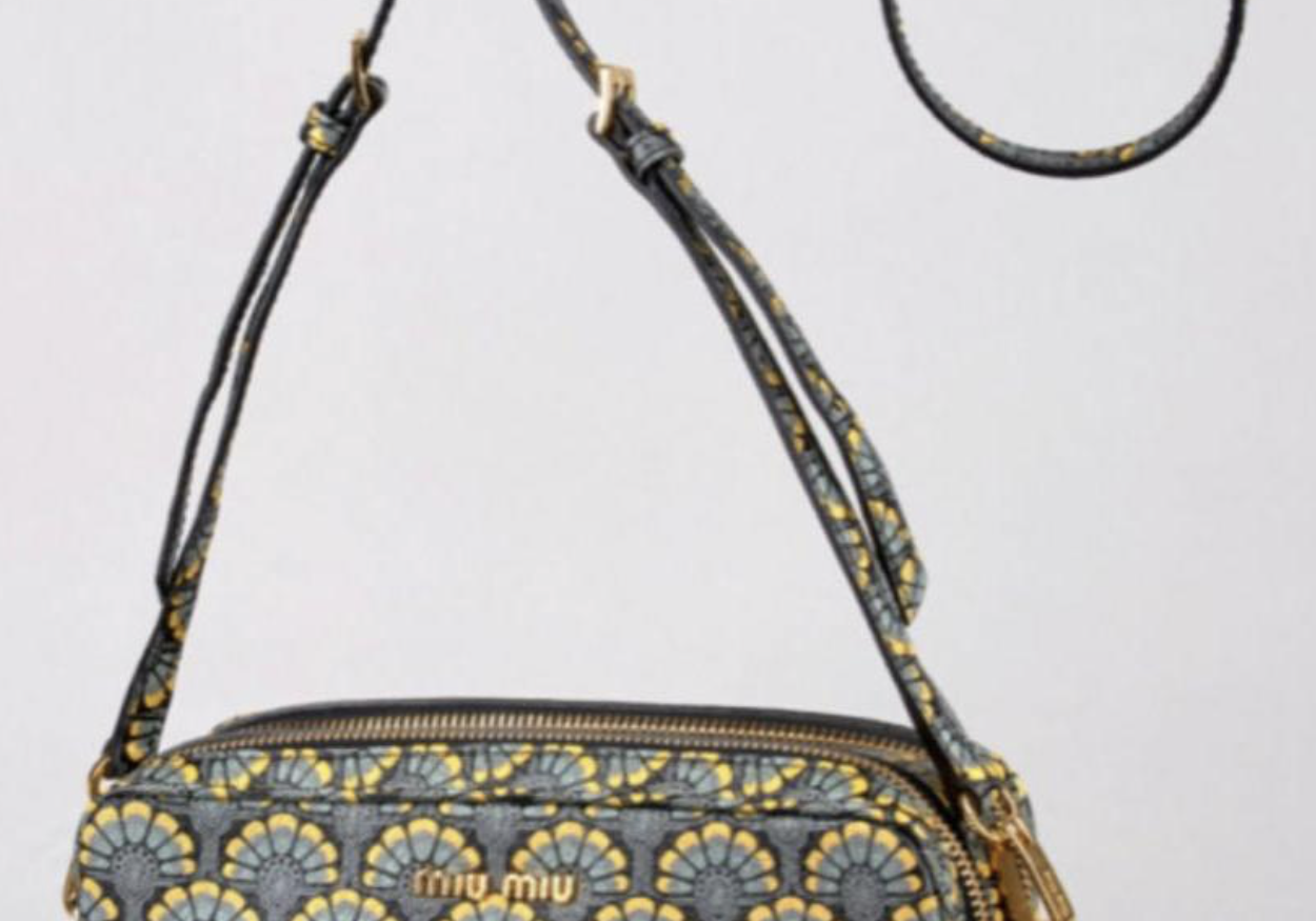 Miu Miu Floral Double Zip Crossbody Bag