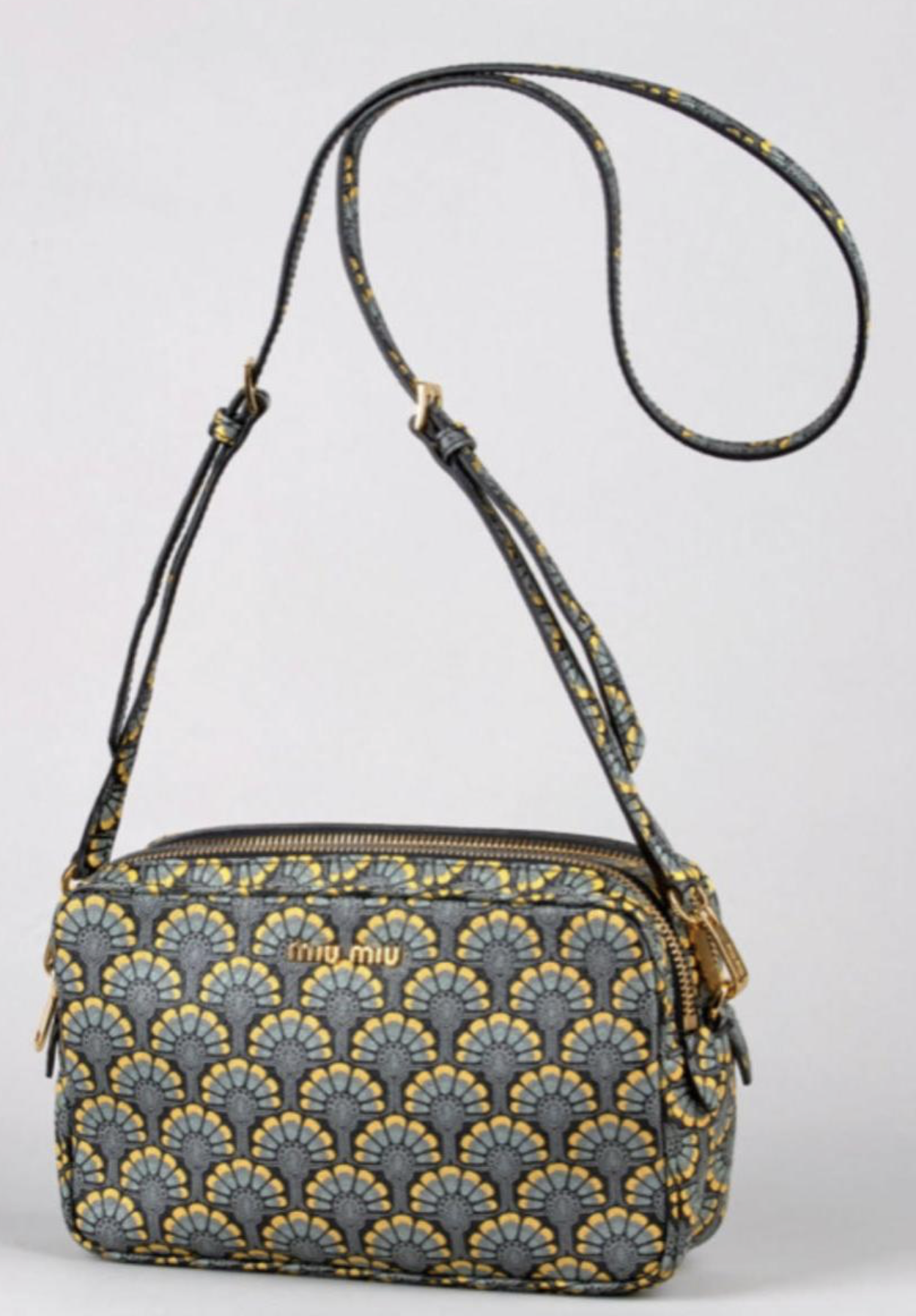 Miu Miu Floral Double Zip Crossbody Bag