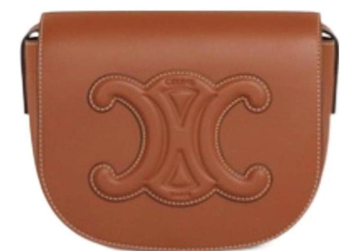 Celine Folco Cuir Triomphe Cognac
