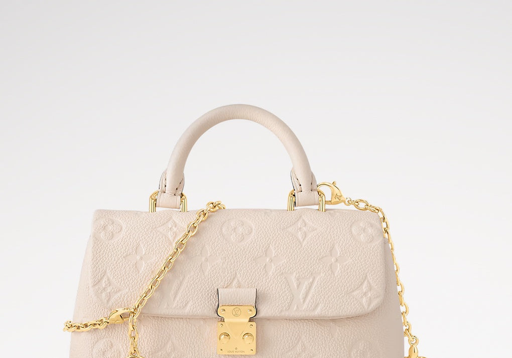 Louis Vuitton Small Madeline Empreinte Leather Cream