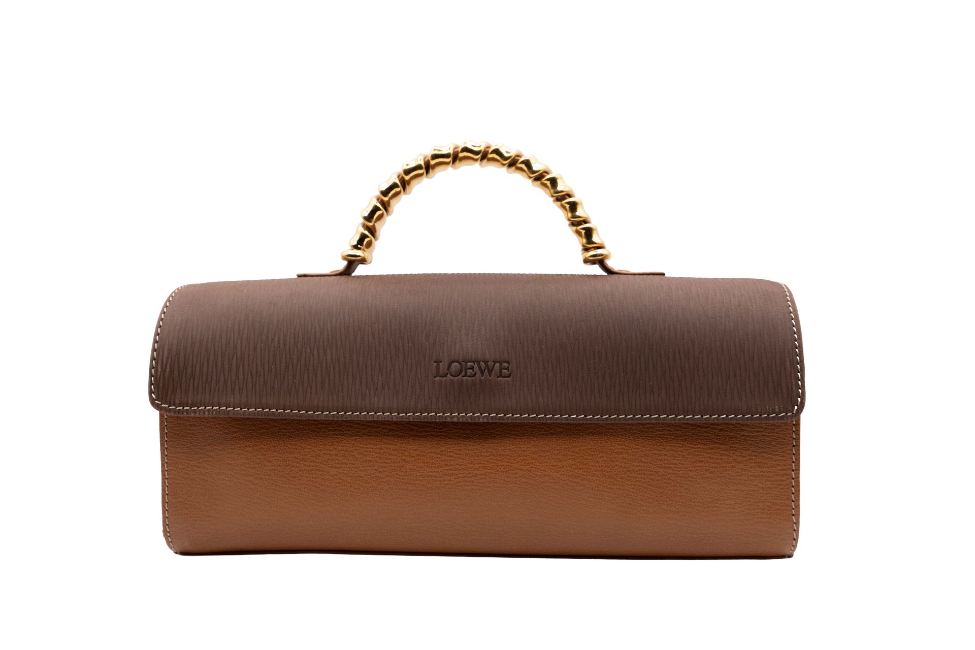 Loewe Velazquez Vintage Twisted Top Handle Brown