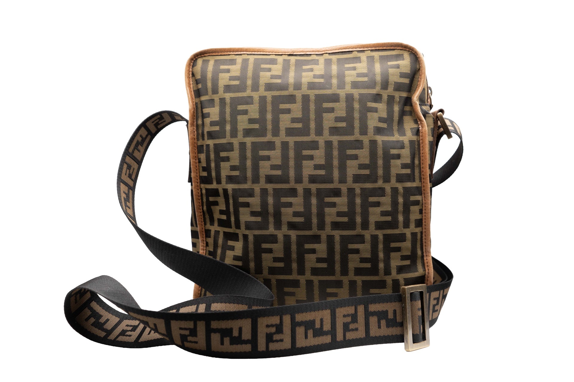 Fendi Zucca FF Messenger Bag Vintage