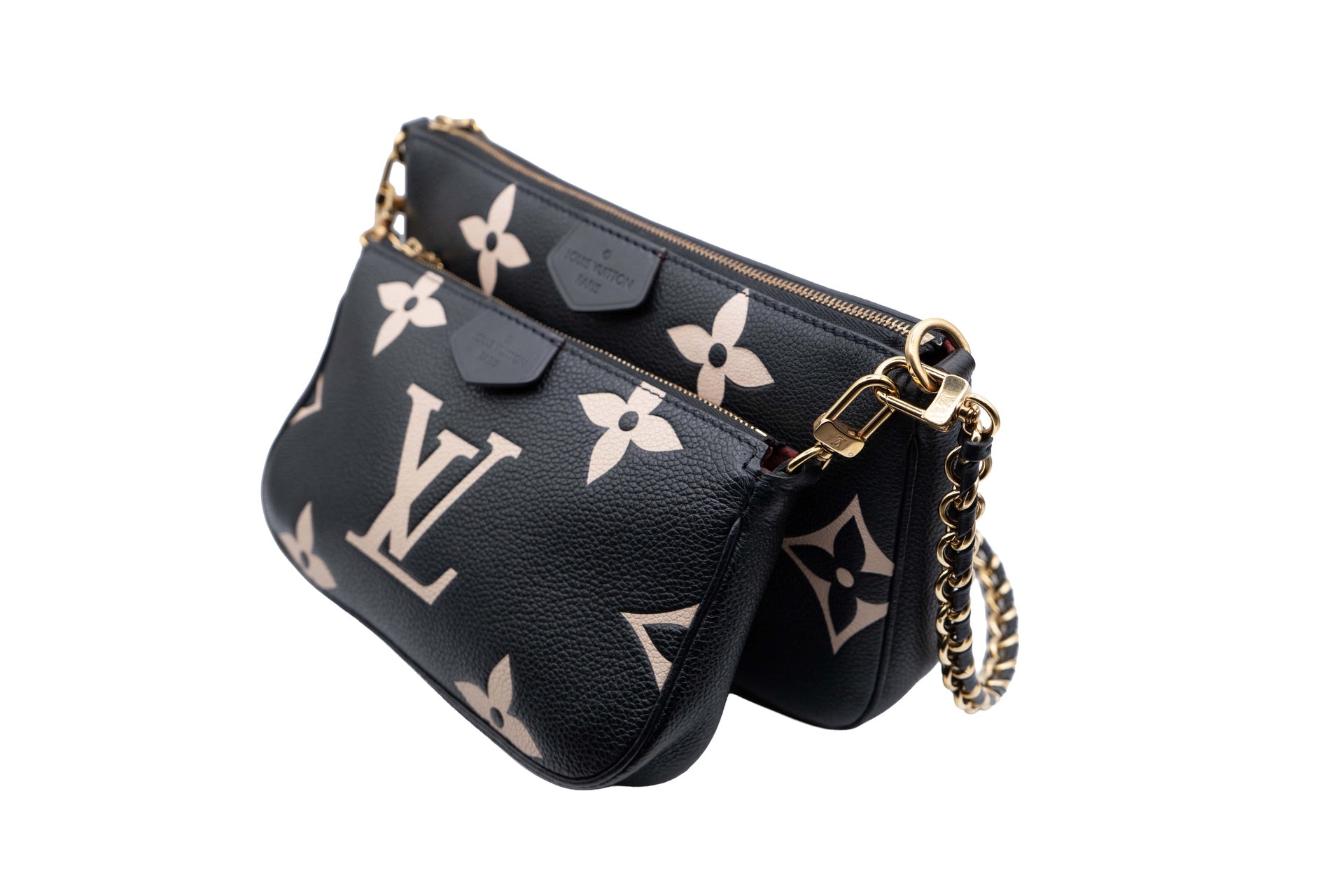 Louis Vuitton Multi Pochette Black Cream Bicolor Empreinte