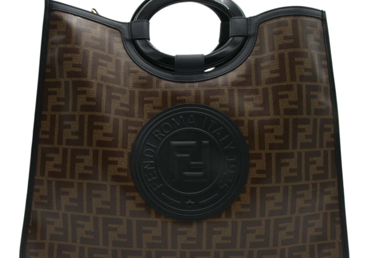Fendi Zucca Runway Brown Tote