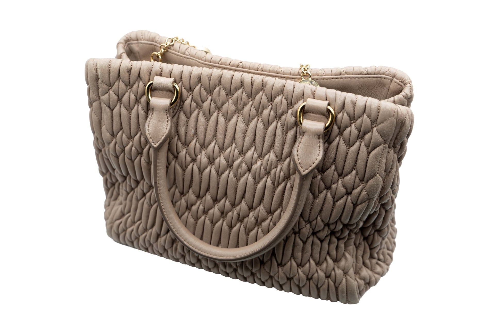Miu Miu Dual Top Handle Beige