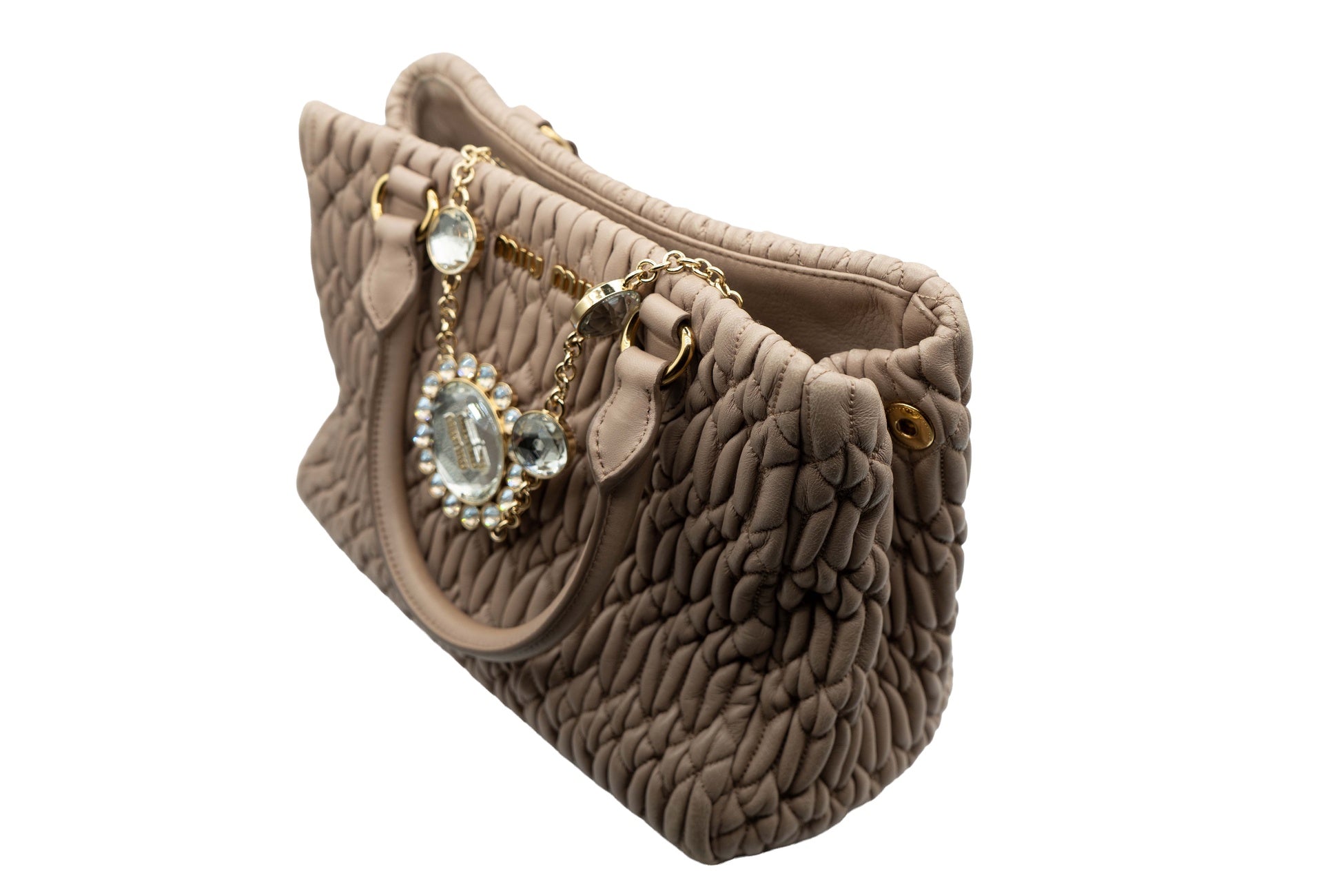 Miu Miu Dual Top Handle Beige
