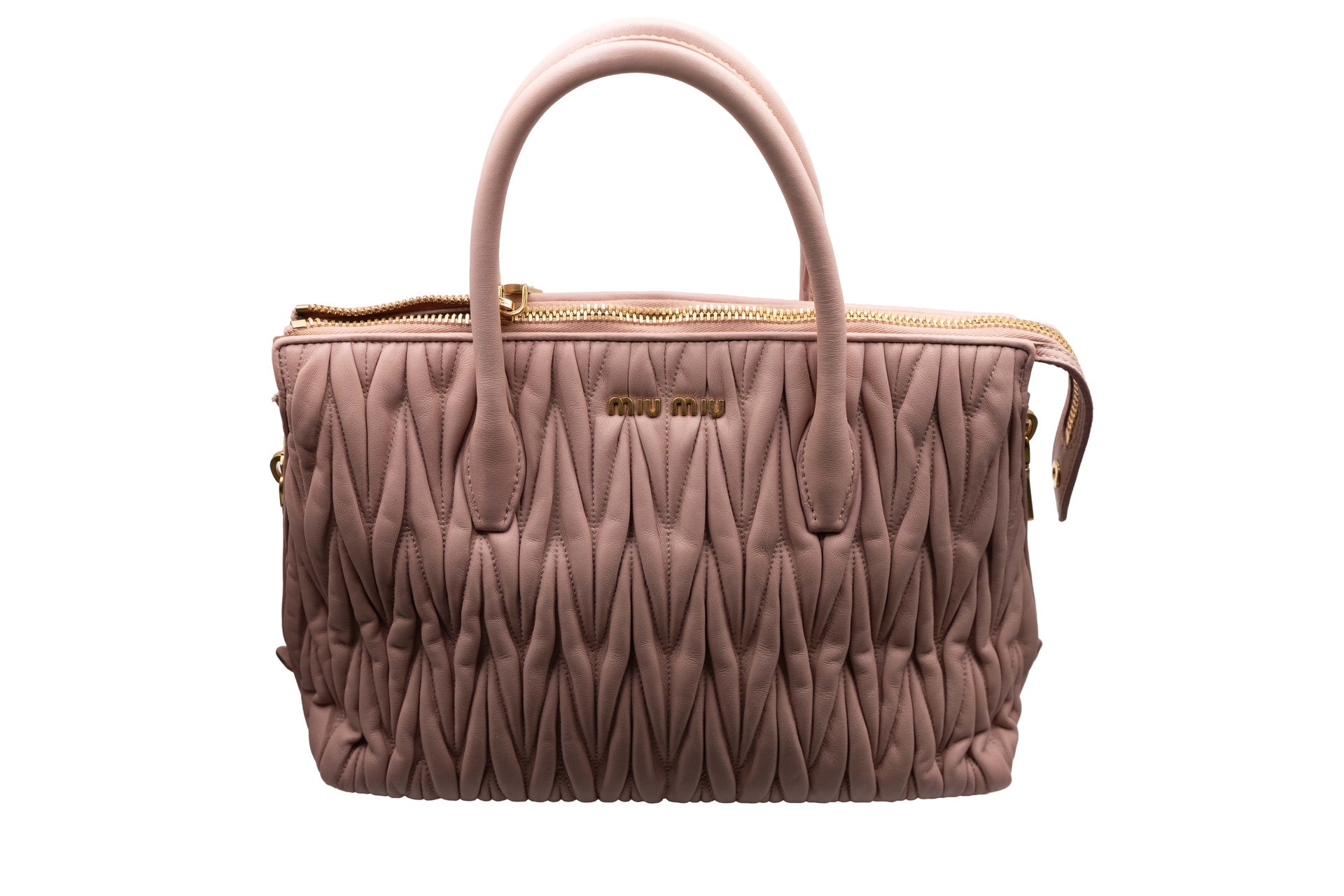 Miu Miu Top Handles Mid Pink Leather
