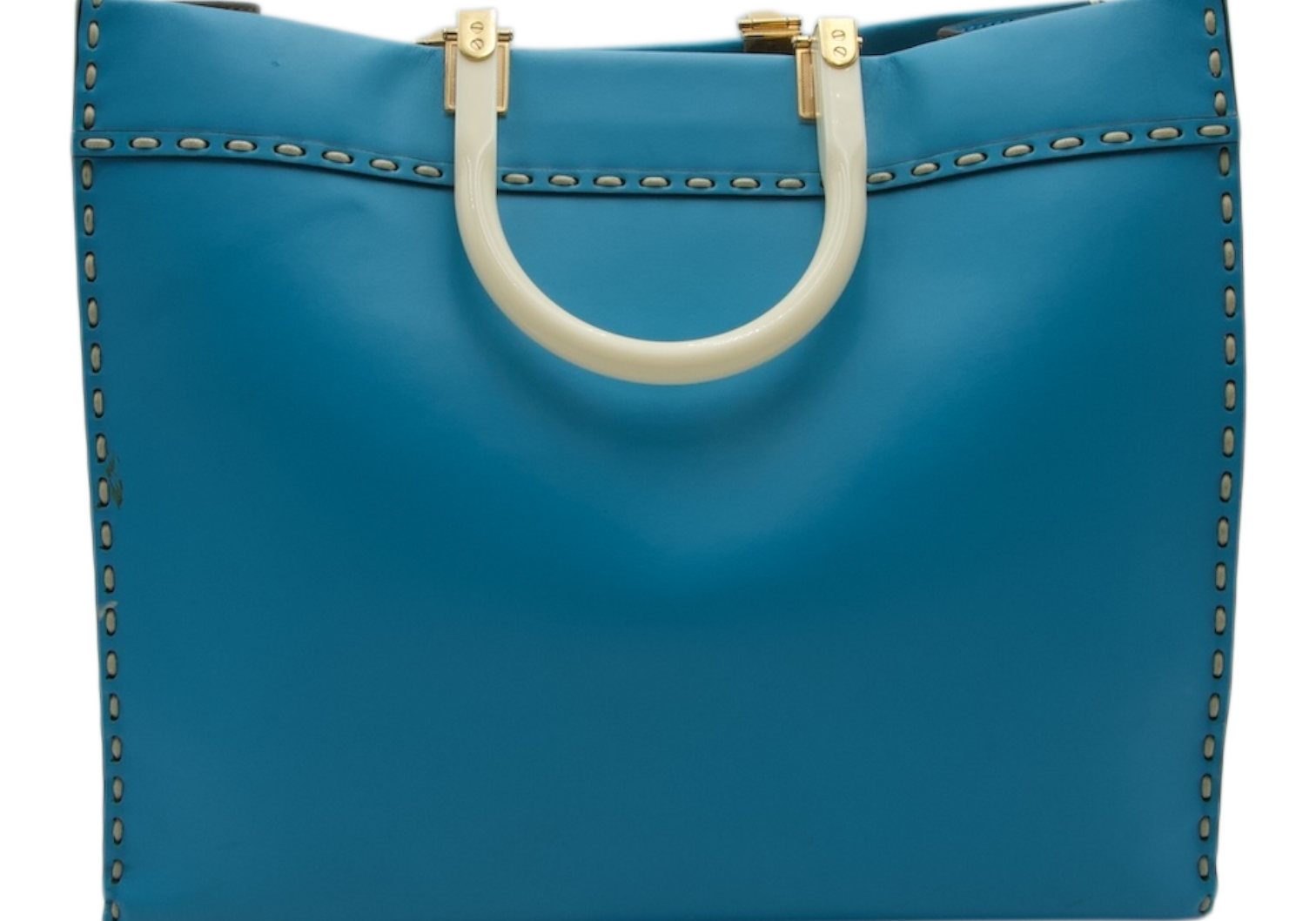 Fendi Salleria Blue Medium Sunshine Tote