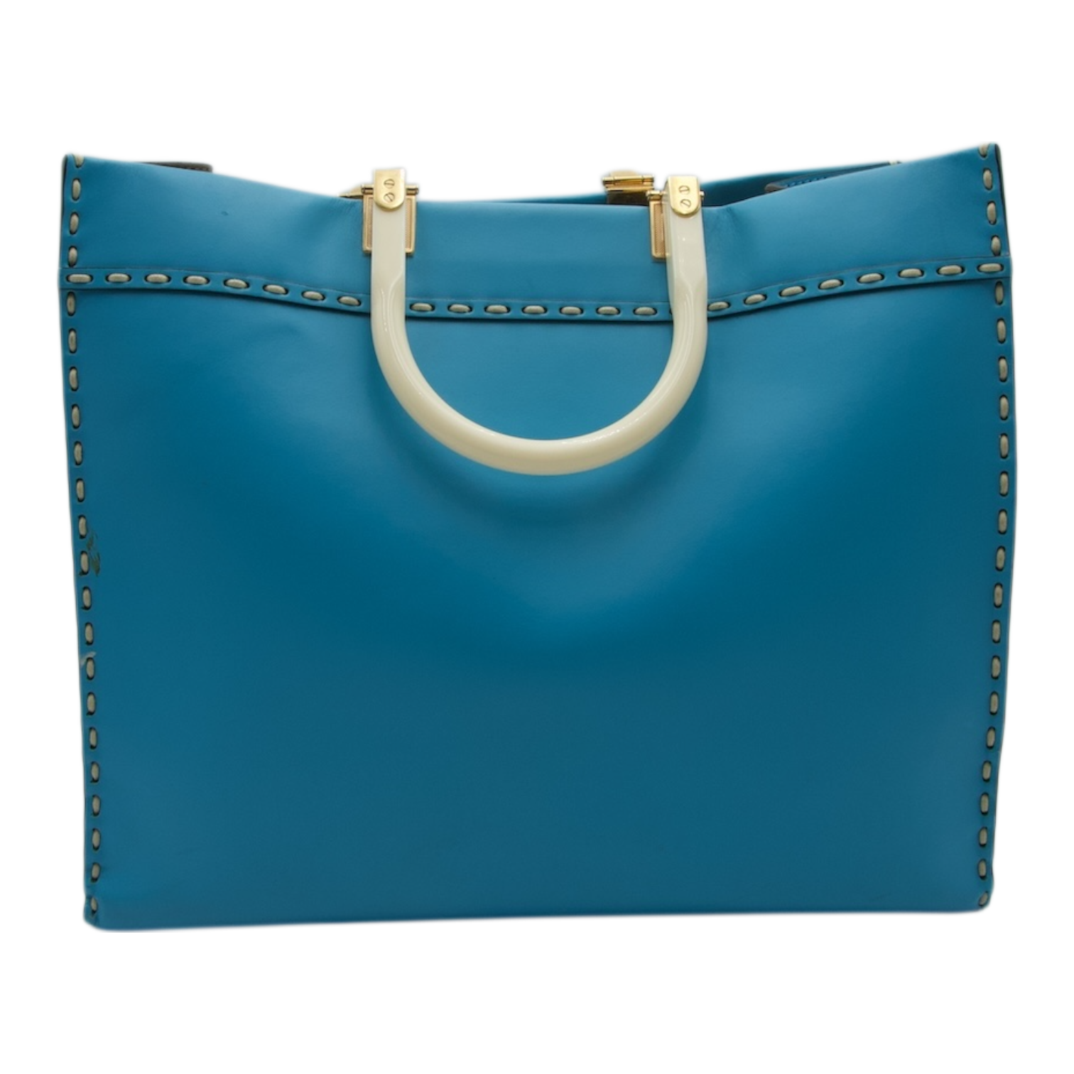 Fendi Salleria Blue Medium Sunshine Tote