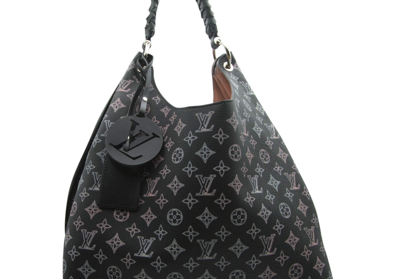 Louis Vuitton Carmel Mahina Ombre Black Braided Handle