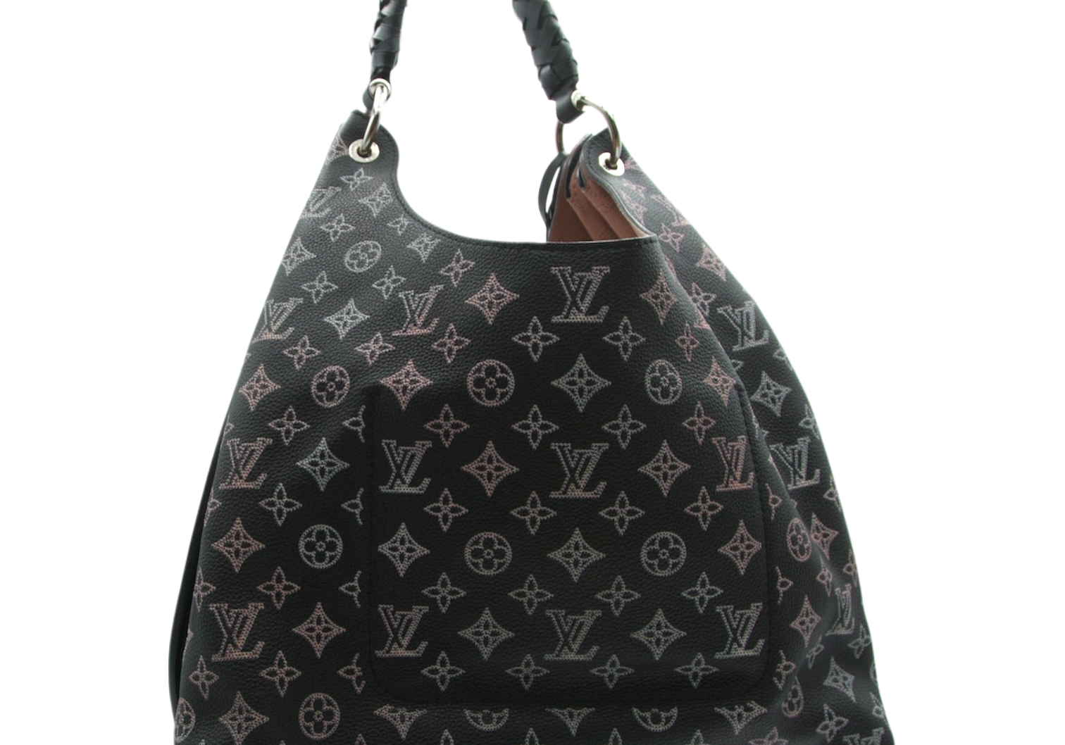 Louis Vuitton Carmel Mahina Ombre Black Braided Handle
