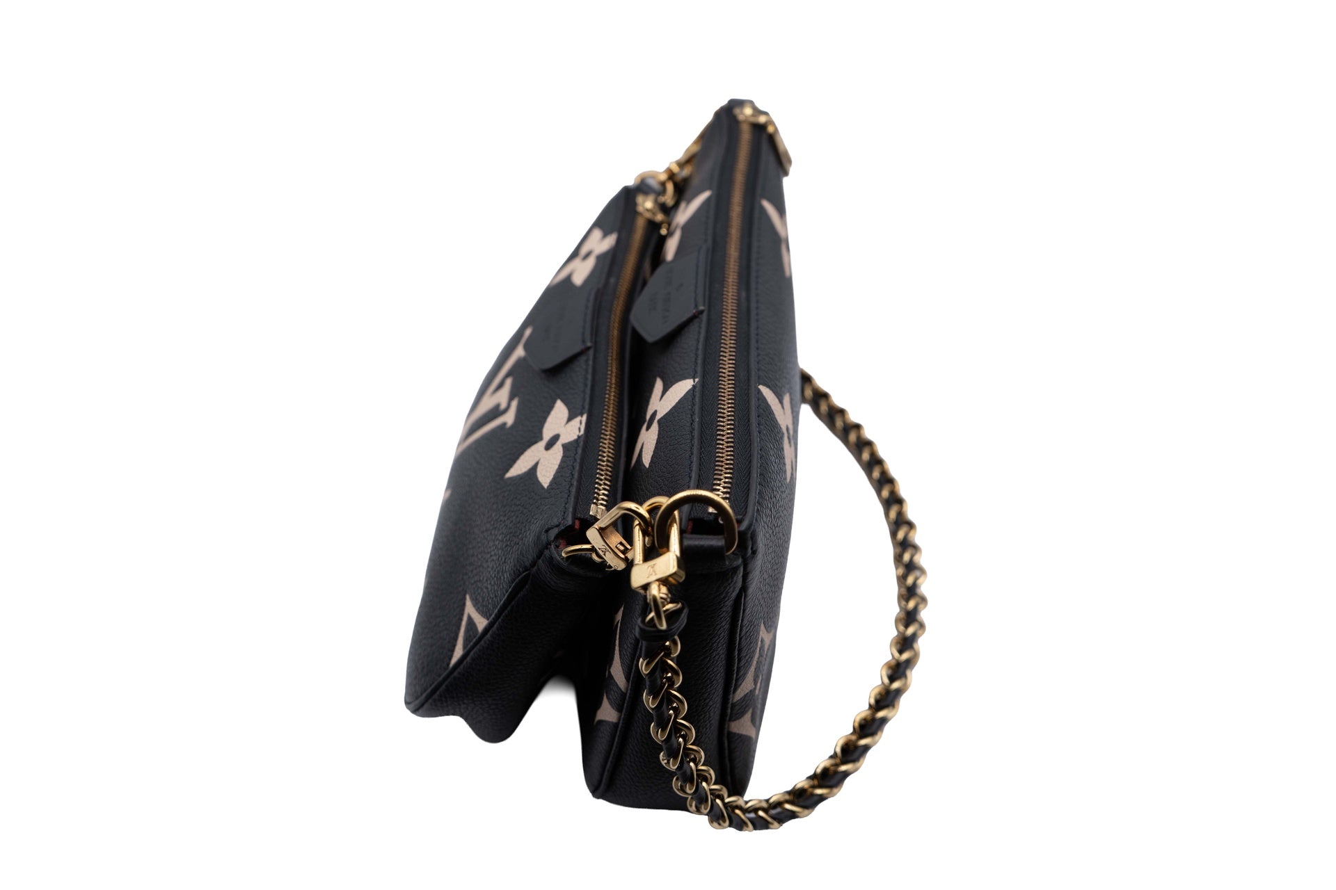 Louis Vuitton Multi Pochette Black Cream Bicolor Empreinte