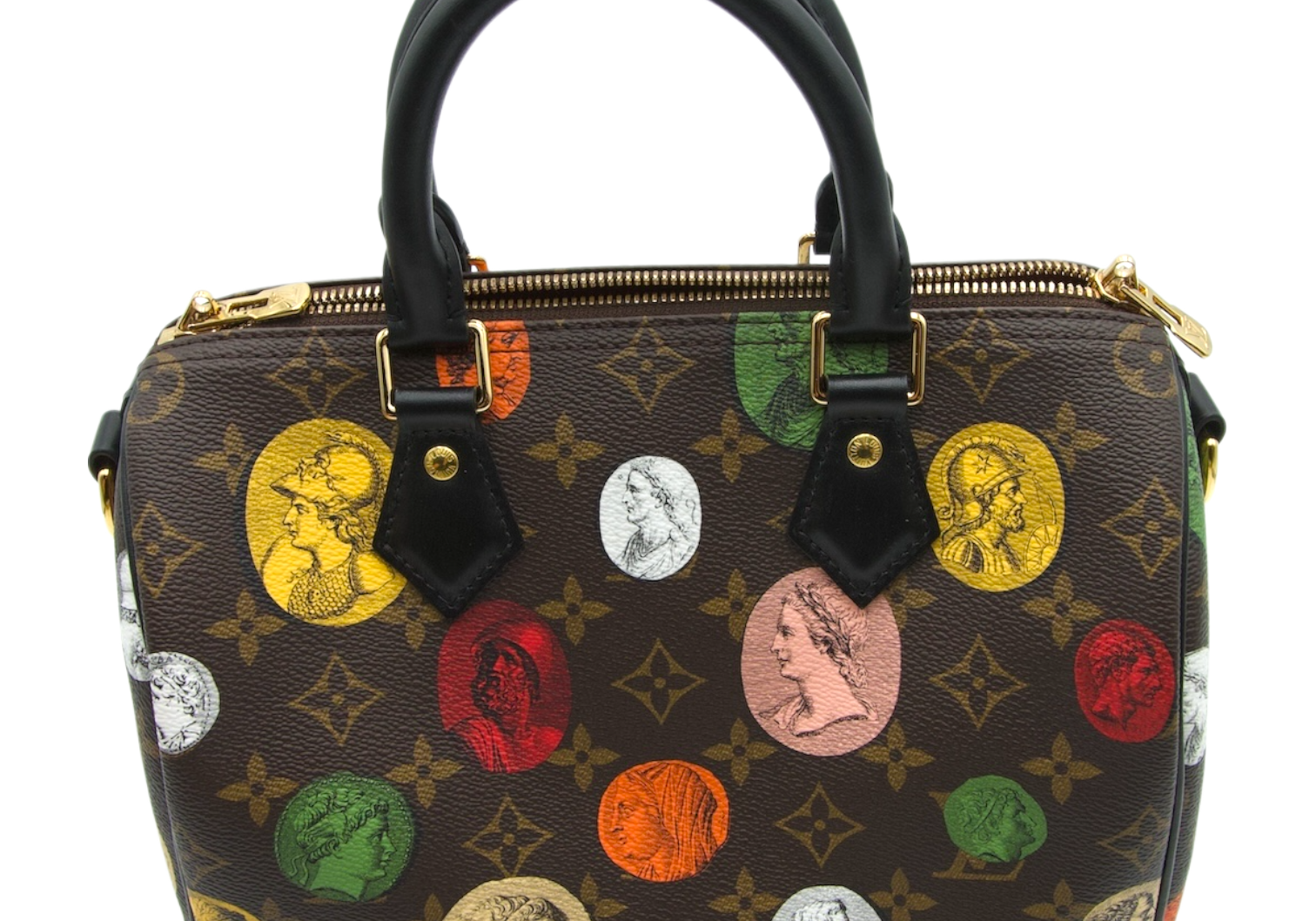 Louis Vuitton X Fornasetti Speedy Bandouliere Monogram Cameo