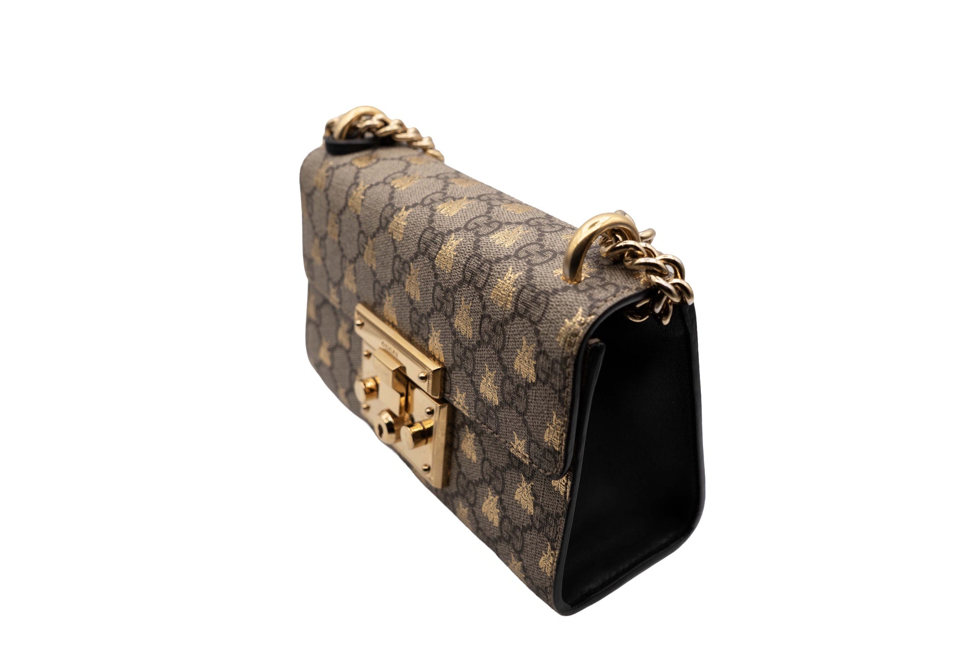 Gucci Padlock GG Bees Small Shoulder Bag