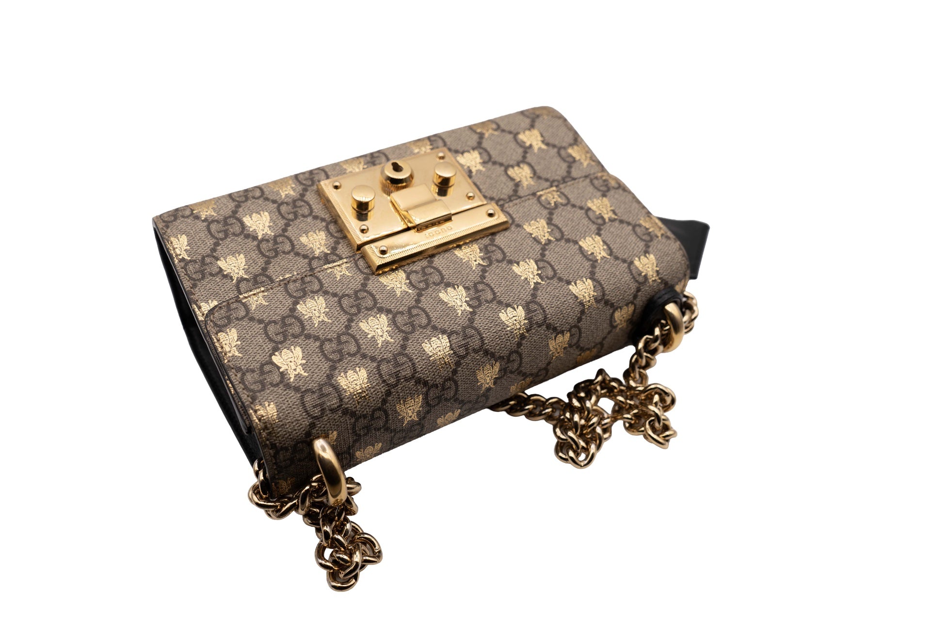 Gucci Padlock GG Bees Small Shoulder Bag