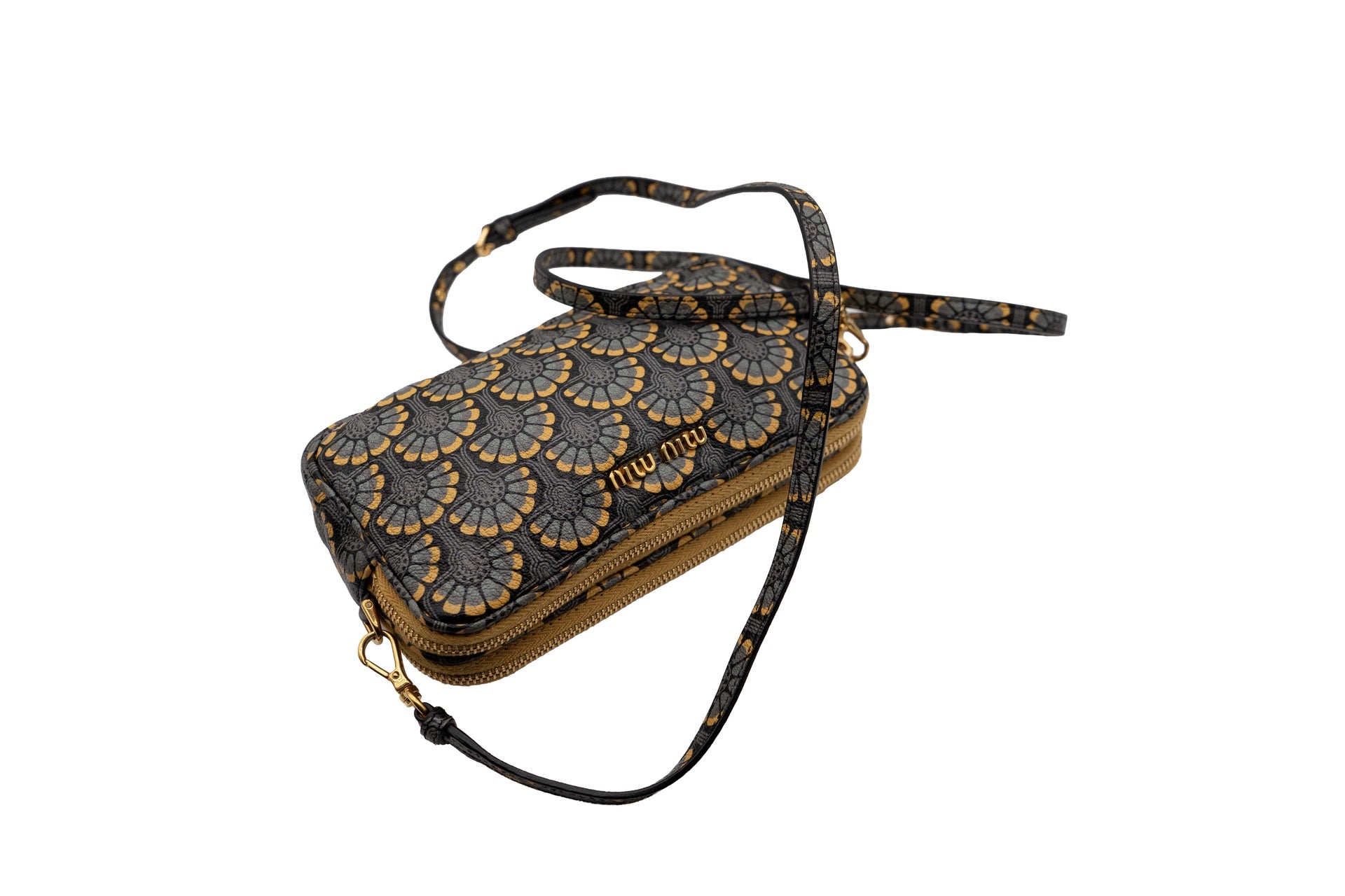Miu Miu Floral Double Zip Crossbody