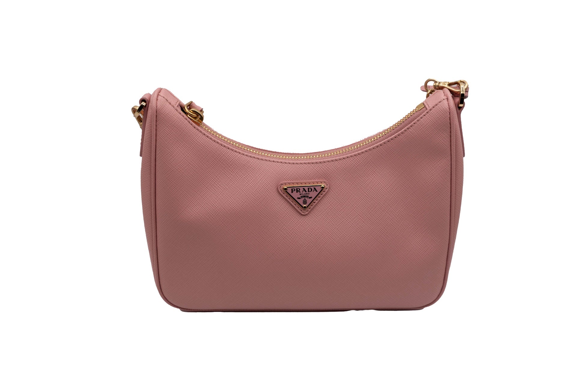 Prada Saffiano Small Pink Leather 2 Way Bag