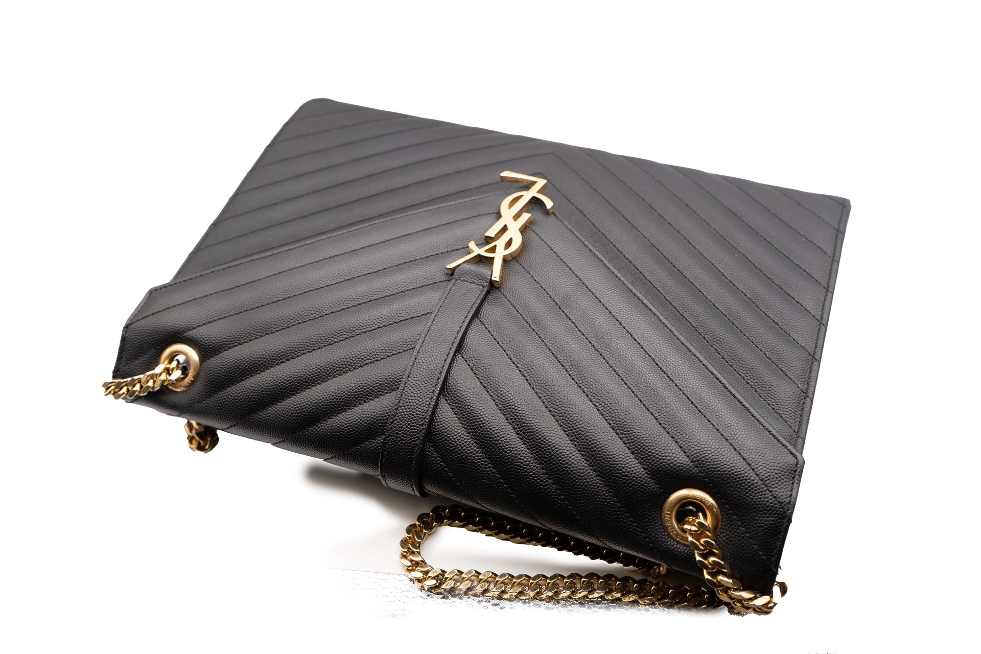 YSL Chevron Large Envelope Bag