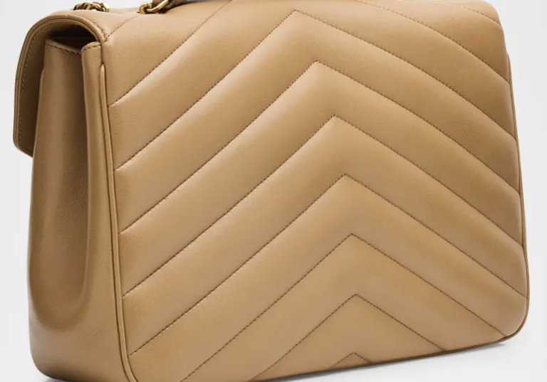 YSL Large Lou Lou East West Tan