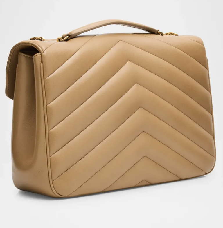 YSL Large Lou Lou East West Tan