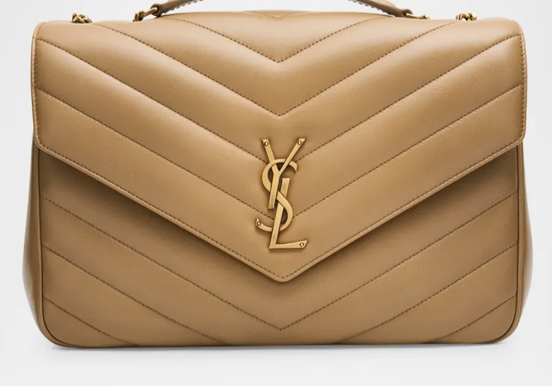 YSL Large Lou Lou East West Tan