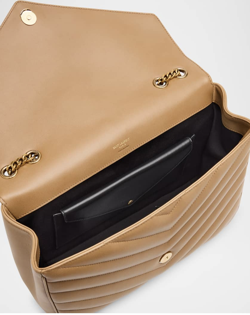 YSL Large Lou Lou East West Tan