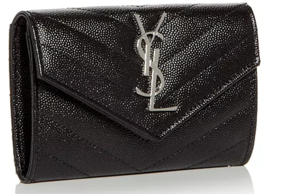 Saint Laurent Matelasse Envelope Wallet Black