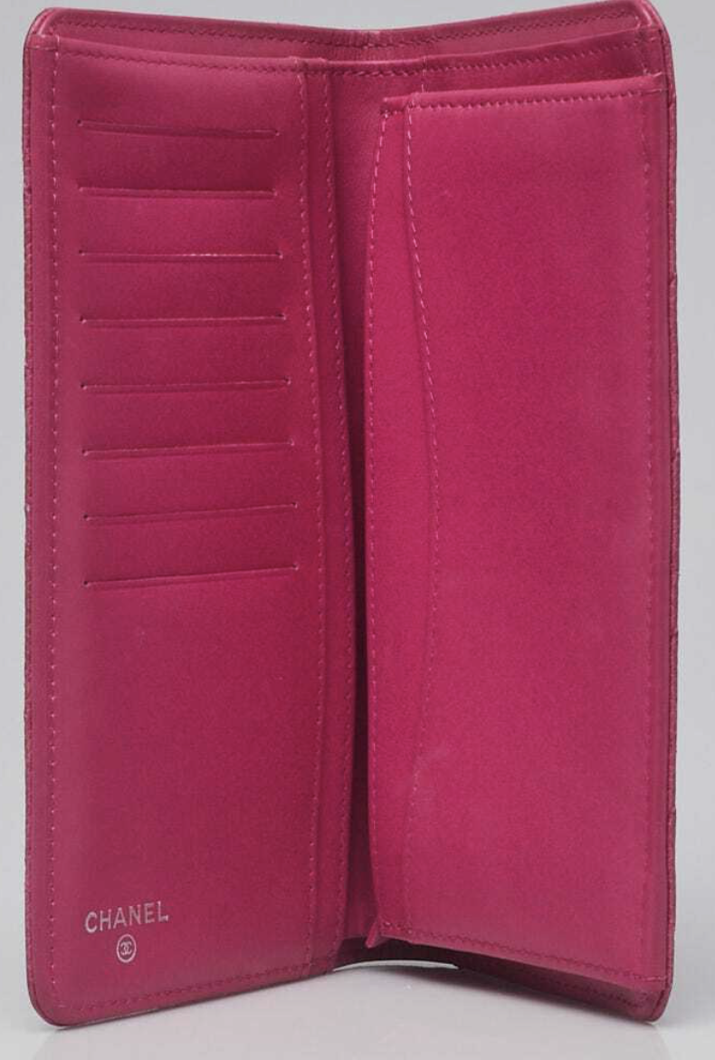 Chanel Caviar Bifold Wallet Bubblegum Pink