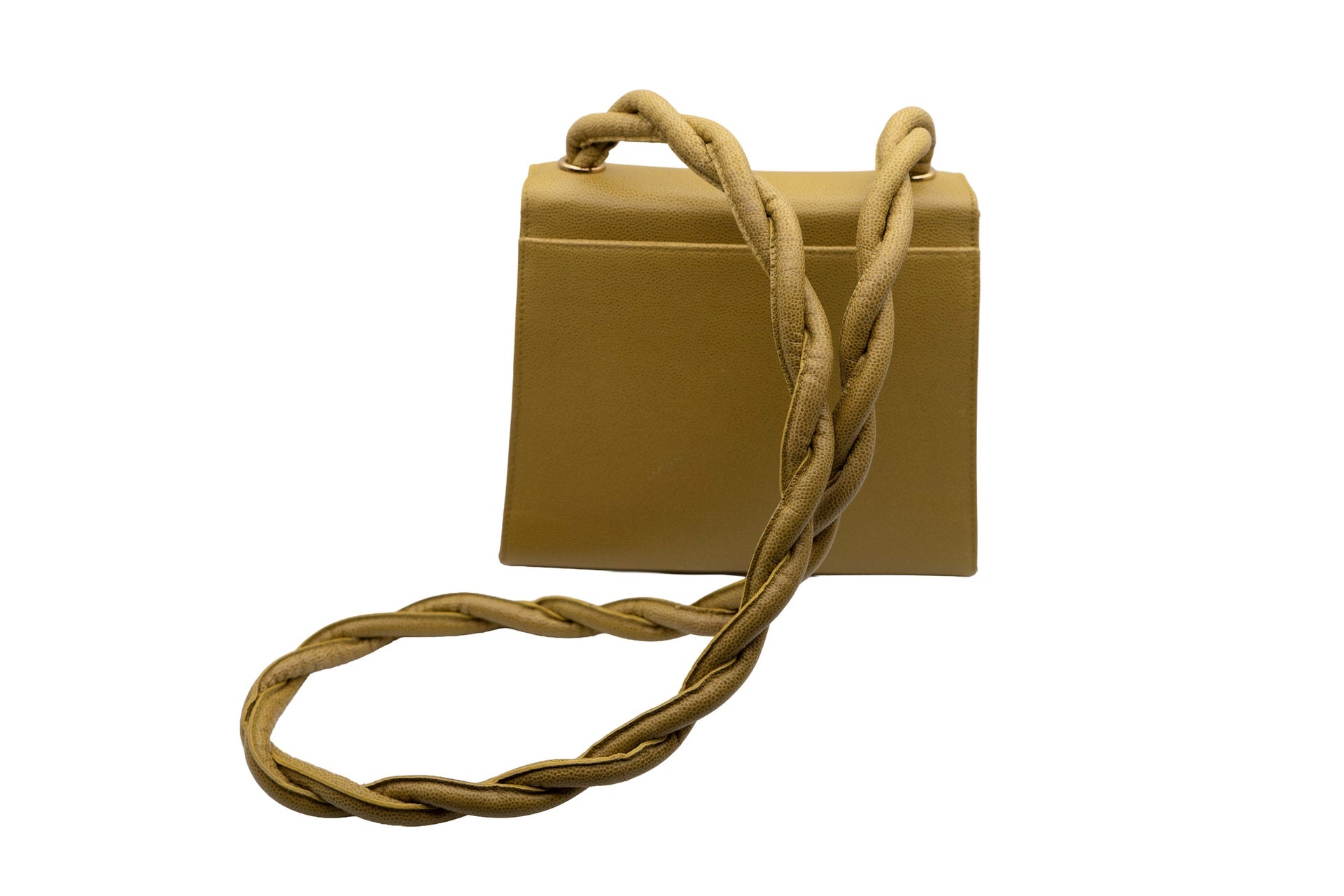 Chanel Vintage Kelly Twisted Shoulder Bag Mustard
