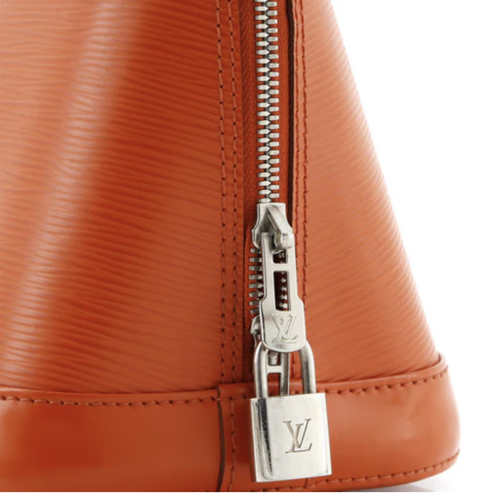 Louis Vuitton Alma Epi Leather Handbag Orange