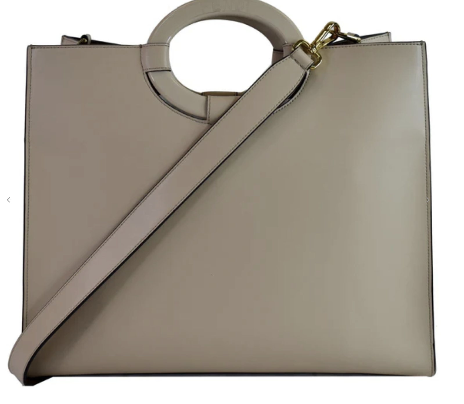 Fendi Runaway Shopper Shoulder Bag Beige