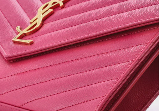 YSL  Cassandre Wallet on Chain Hot Pink